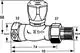 Regulierventil mit durchgängiger Bauform, ausgestattet mit einem Handrad. Gehäuse aus vernickeltem Rotguss, Teil der Produkte von IMI Hydronic Engineering.